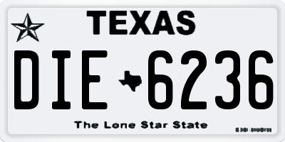 TX license plate DIE6236