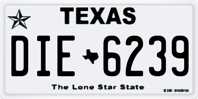 TX license plate DIE6239