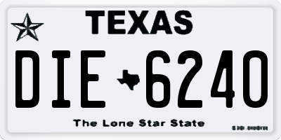 TX license plate DIE6240