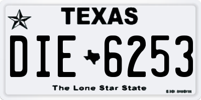 TX license plate DIE6253