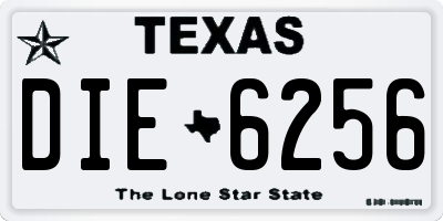 TX license plate DIE6256