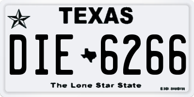 TX license plate DIE6266