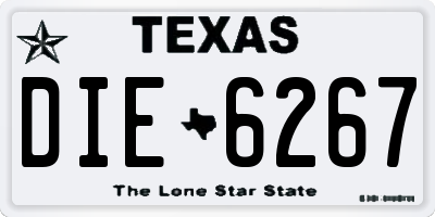 TX license plate DIE6267
