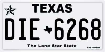 TX license plate DIE6268