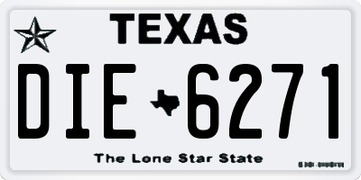 TX license plate DIE6271