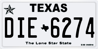 TX license plate DIE6274