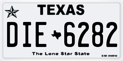TX license plate DIE6282