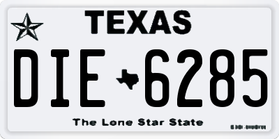 TX license plate DIE6285