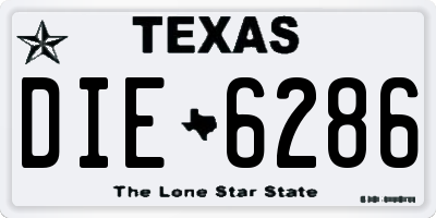 TX license plate DIE6286