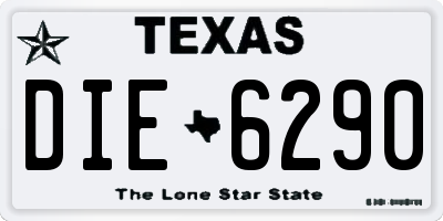 TX license plate DIE6290