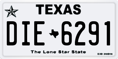 TX license plate DIE6291