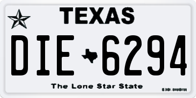 TX license plate DIE6294
