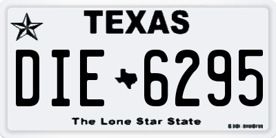 TX license plate DIE6295