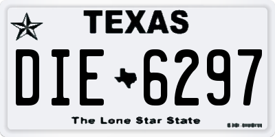 TX license plate DIE6297