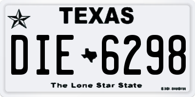TX license plate DIE6298