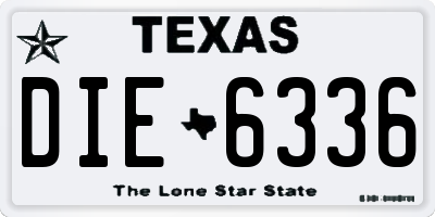 TX license plate DIE6336