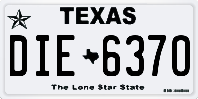 TX license plate DIE6370