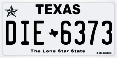 TX license plate DIE6373