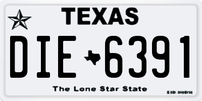TX license plate DIE6391