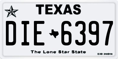 TX license plate DIE6397