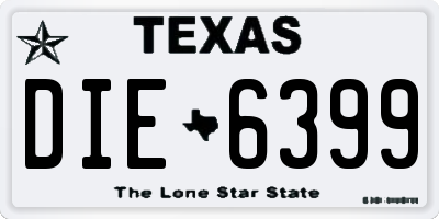 TX license plate DIE6399
