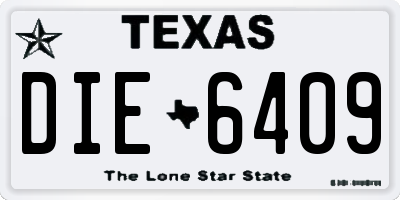 TX license plate DIE6409