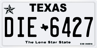 TX license plate DIE6427