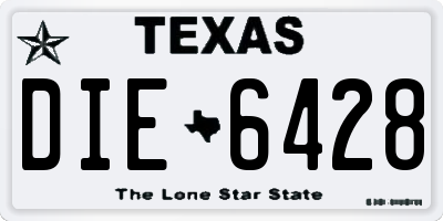 TX license plate DIE6428