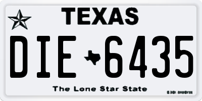 TX license plate DIE6435
