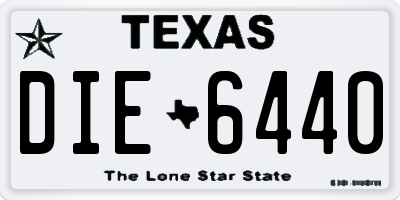TX license plate DIE6440