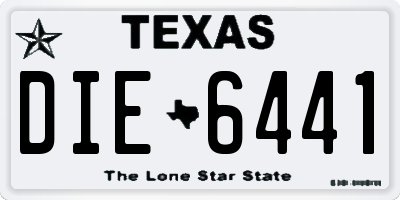 TX license plate DIE6441