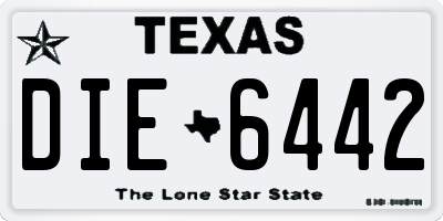 TX license plate DIE6442