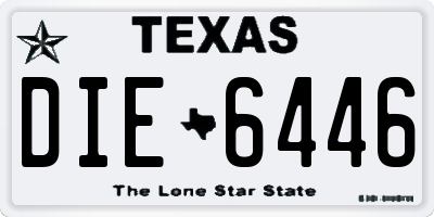 TX license plate DIE6446