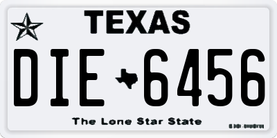 TX license plate DIE6456
