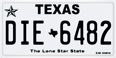 TX license plate DIE6482