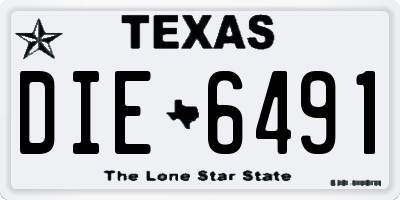 TX license plate DIE6491