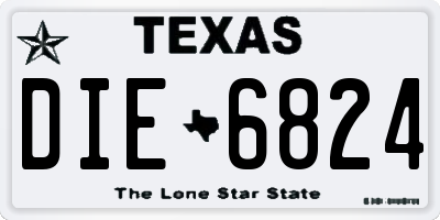 TX license plate DIE6824