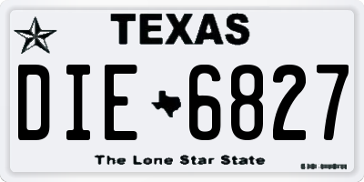 TX license plate DIE6827