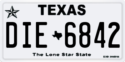 TX license plate DIE6842