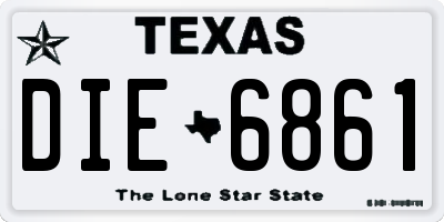 TX license plate DIE6861