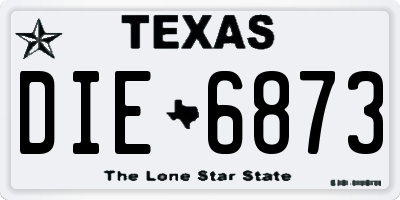 TX license plate DIE6873