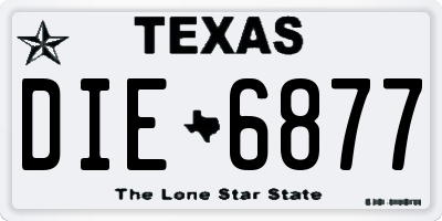 TX license plate DIE6877