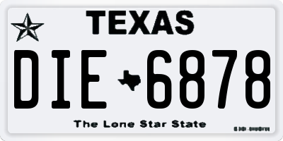 TX license plate DIE6878