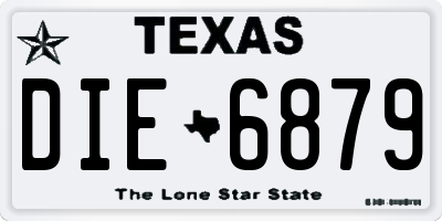 TX license plate DIE6879