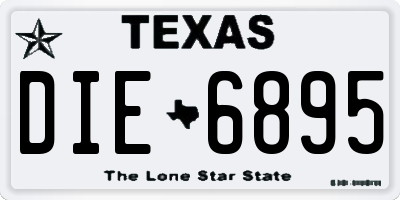 TX license plate DIE6895