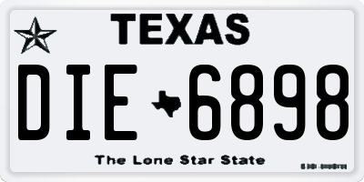 TX license plate DIE6898
