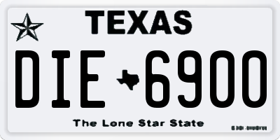 TX license plate DIE6900