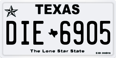 TX license plate DIE6905