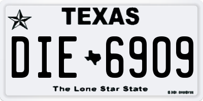 TX license plate DIE6909