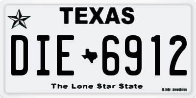 TX license plate DIE6912